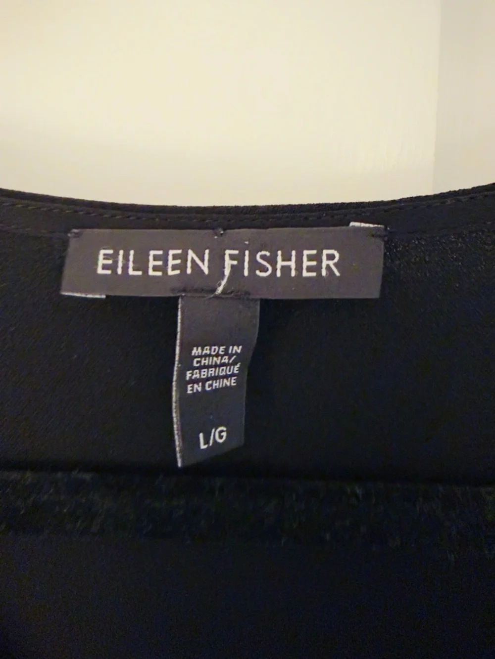 Eileen Fisher Silk Crepe V-neck Midi dress in Black - Picture 5 of 7
